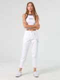Crop top z dekoltem halter - biały - CROPP - small3