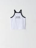 Crop top z dekoltem halter - biały - CROPP - small5