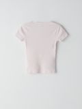 Koszulka z dekoltem V - fioletowy - CROPP - small4