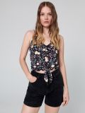 Bluză cu fundiță la gât - negru - CROPP - small1