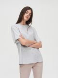 Tricou oversize - gri deschis - CROPP - small1