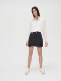 Bluzka z tkaniny plumeti - biały - CROPP - small3