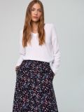 Spódnica midi w kwiaty - czarny - CROPP - small2