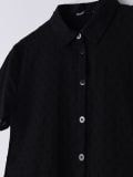 Rochie din bumbac, cu guler - negru - CROPP - small2