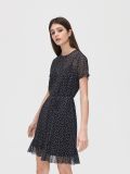 Chiffon dress with star motif - Schwarz - CROPP - small2