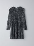 Wzorzysta sukienka z falbankami - czarny - CROPP - small1
