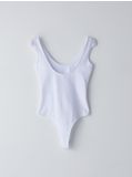 Body z ażurową wstawką - biały - CROPP - small6