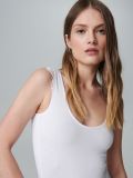Body z ażurową wstawką - biały - CROPP - small1