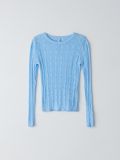 Ażurowy sweter - błękitny - CROPP - small4