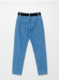 Jeansy mom z paskiem - niebieski - CROPP - small6
