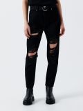 Jeansy mom fit z paskiem - czarny - CROPP - small2