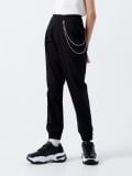 Kalhoty joggers high waist s řetízkem - černý - CROPP - small1