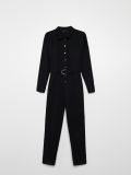 Salopetă din bumbac, cu cordon - negru - CROPP - small4
