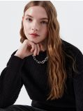Sweter o drobnym splocie - czarny - CROPP - small1