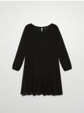 Sukienka z tkaniny plumeti - czarny - CROPP - small2