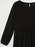 Sukienka z tkaniny plumeti - czarny - CROPP - small3