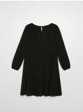 Sukienka z tkaniny plumeti - czarny - CROPP - small4