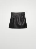 Mini spódnica z imitacji skóry - czarny - CROPP - small5