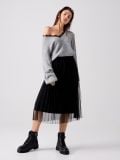 Fustă midi plisată - negru - CROPP - small2