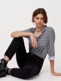 Karo-Bluse aus Viskose - Schwarz - CROPP - small1
