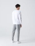 Koszulka longsleeve z nadrukiem - biały - CROPP - small3