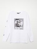 Koszulka longsleeve z nadrukiem - biały - CROPP - small4