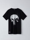 Koszulka z nadrukiem Punisher - czarny - CROPP - small1