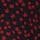 Vestito nero con motivo floreale rosso - Rosso