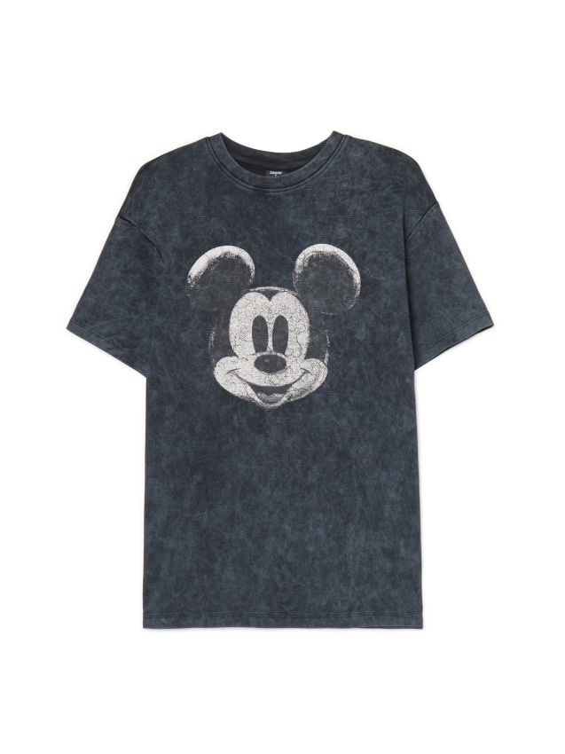 miki！ Koszulka z efektem sprania Myszka Miki - CROPP - 009FM-99X