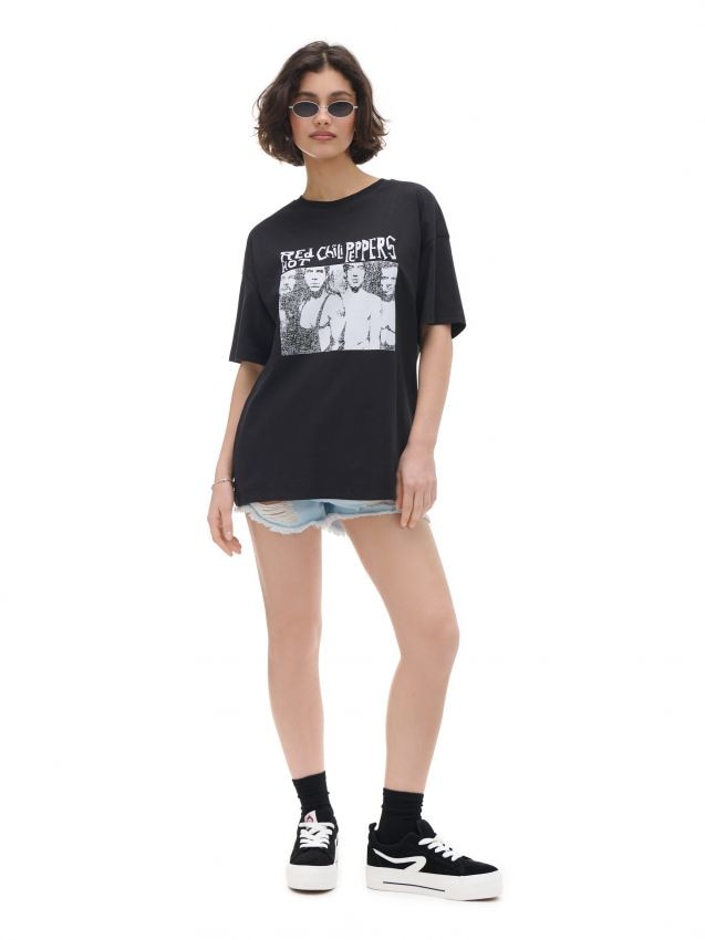 Tricou oversize Red Hot Chilli Peppers Culoare negru - CROPP