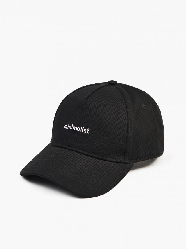 Cappello nero con visiera Minimalist - Nero - CROPP