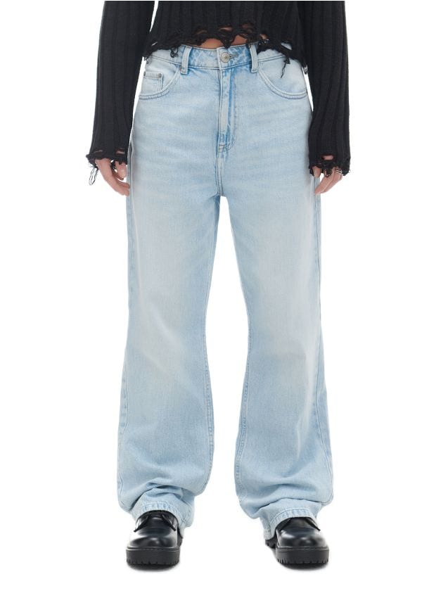 Τζιν παντελόνι wide leg