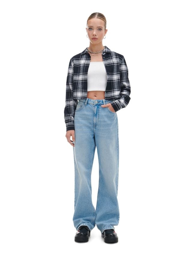 Τζιν παντελόνι wide leg