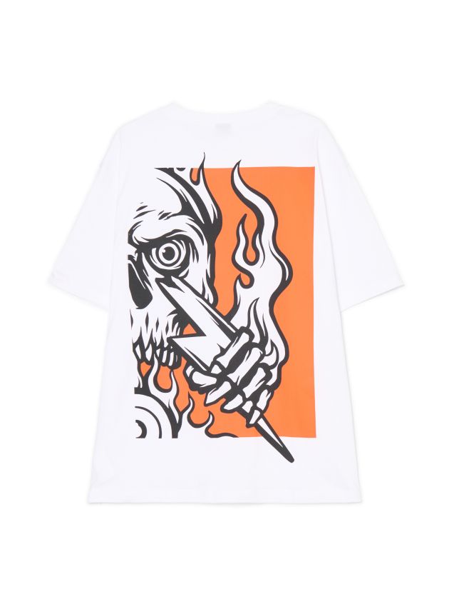 新品未使用【OHGA】 CORSAGE TEE ホワイト BALENCIAGA(バレンシアガ) 20AW News Logo Short Sleeve T-Shirt