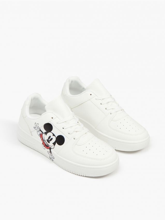 Bílé tenisky Mickey Mouse - bílá - CROPP