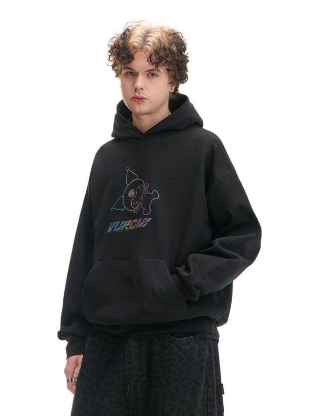 Czarna bluza hoodie z Kuromi - CROPP - 041DL-99X