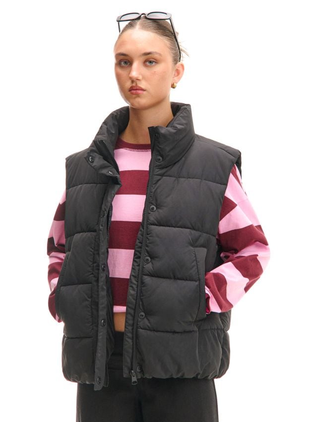 美品✨セオリー　Double Flannel Cropped Parka Parka z kapturem - CROPP - 5367D-99X