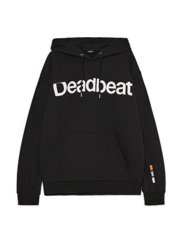 Czarna bluza z kapturem i aplikacją - CROPP - 3811Z-99X