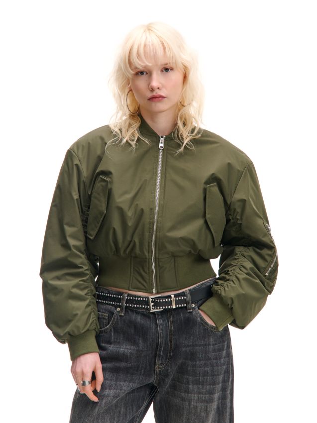 【DISCERNMENT】Croppy Hood Anorak Czarna kurtka anorak z kapturem - CROPP - 090AR-99X