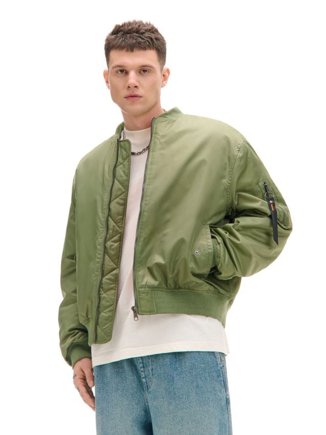 ミュージシャン QUEEN BOMBER JACKET Kurtka bomberka z dzianinowym kapturem - CROPP - 095AT-81X