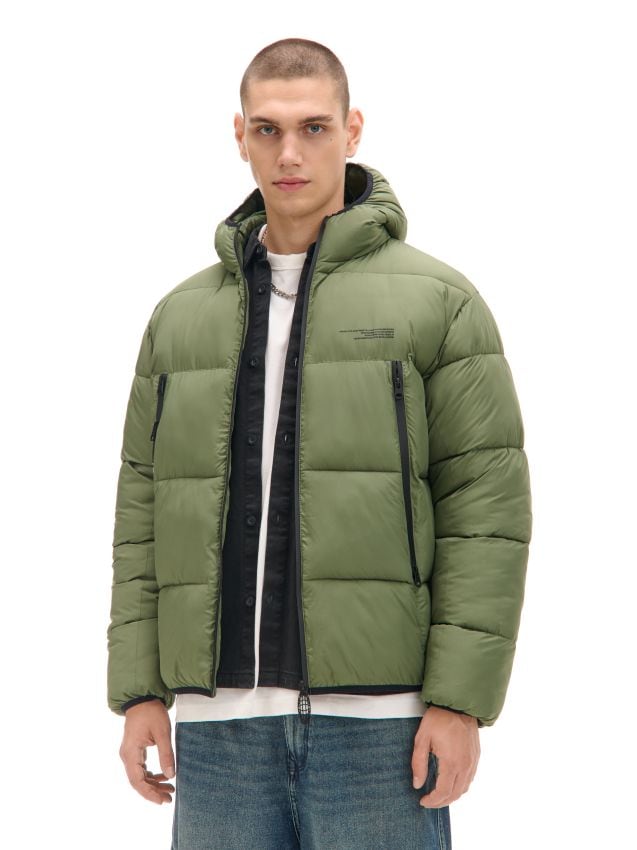 Kurtka z kapturem i nadrukiem moro - CROPP - 082AT-80X