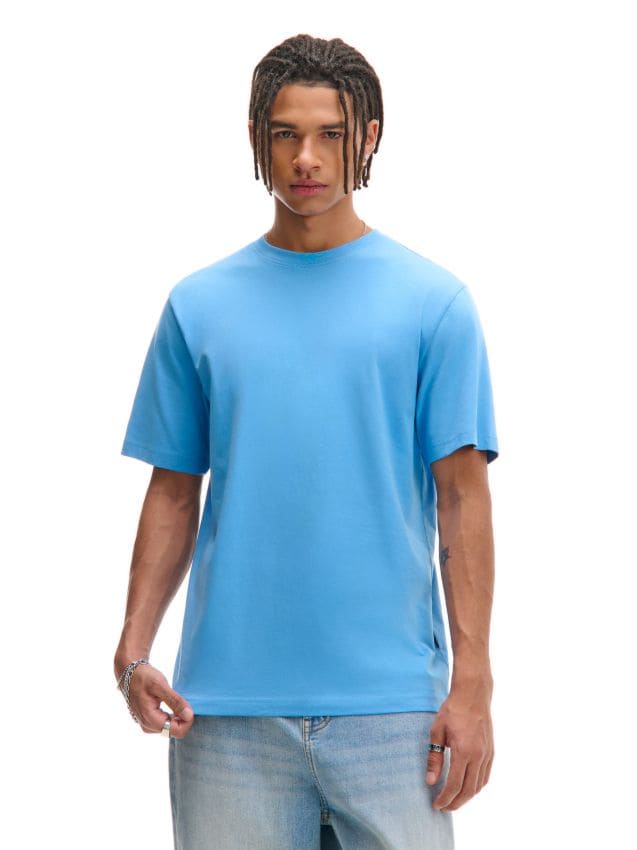 T-shirt z futurystycznym nadrukiem - CROPP - 693AT-97X