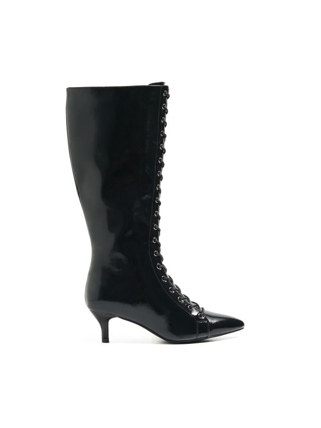 Beżowo-czarne trapery - CROPP - 6922N-80X