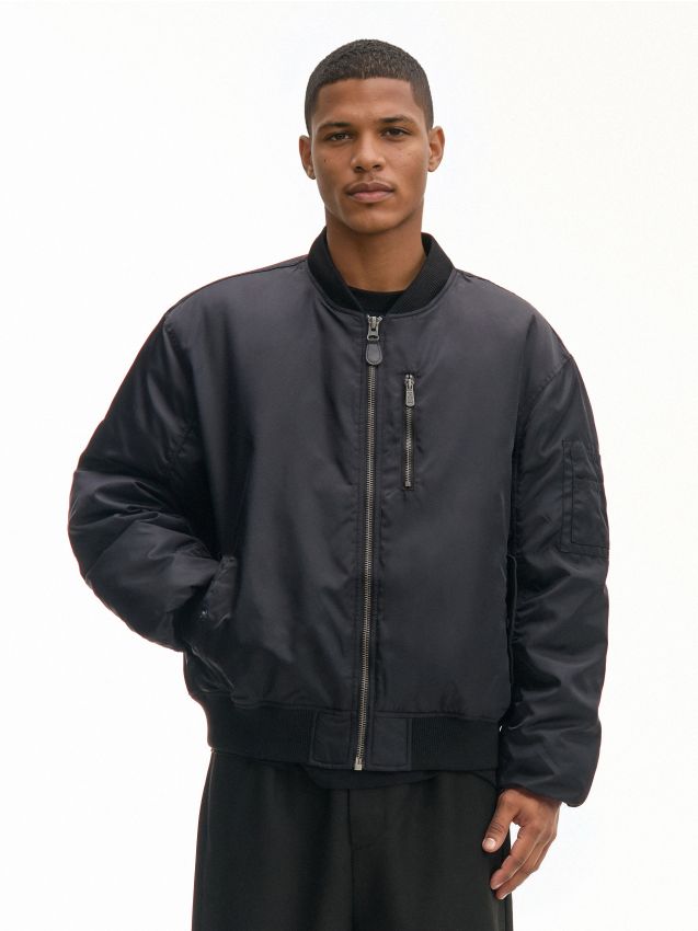 Kurtka z odpinanym dzianinowym kapturem - CROPP - 146FN-99X