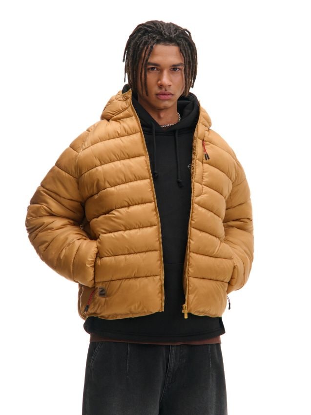 Gamchuベスト Beżowa kurtka z kieszeniami na zamek - CROPP - 151DE-80X