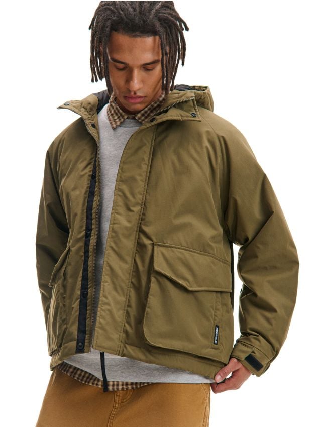 クレム Oliwkowa kurtka z kapturem - CROPP - 151FN-91X
