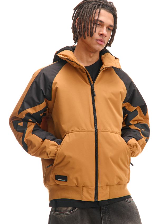 Sportowa kurtka z kapturem i napisami - CROPP - 153FN-82X