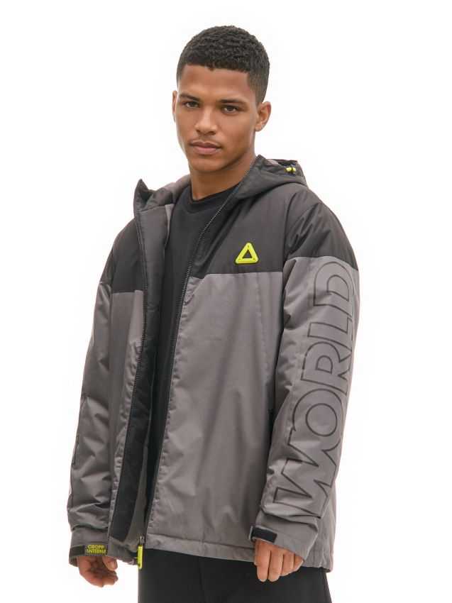 Зимова куртка з каптуром Колір темно-сірий - CROPP - 162FN-90X