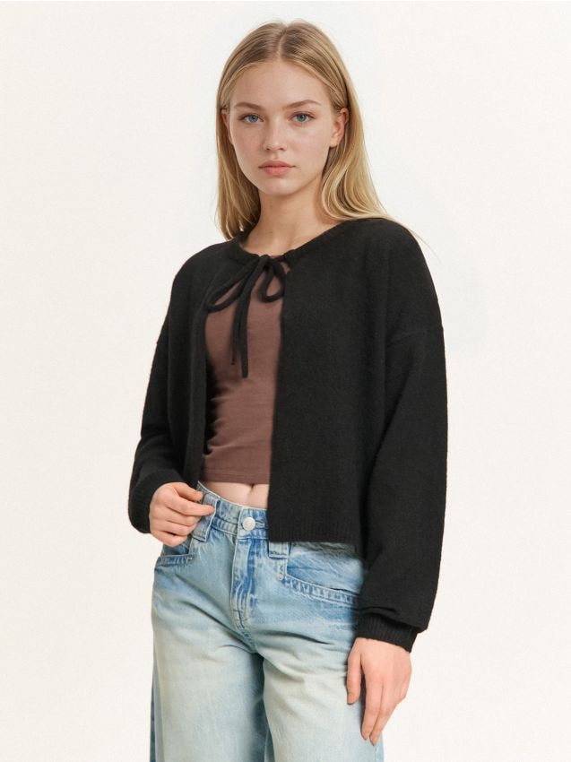 Cardigan Culoare crem - CROPP - 5482N-01X
