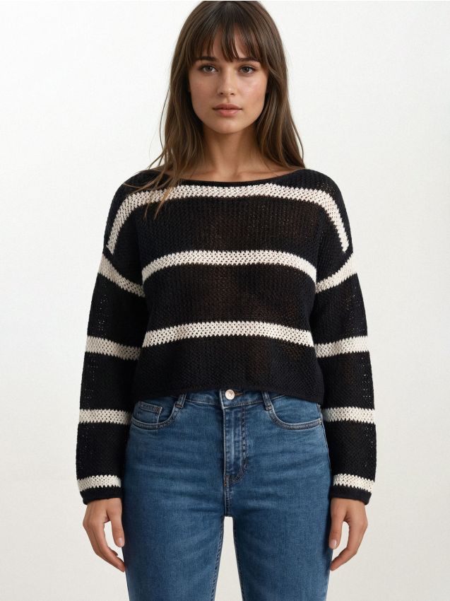 Cardigan Culoare maro-închis - CROPP - 5496N-89X